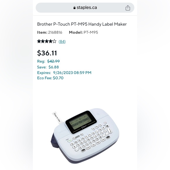 COPY - Brother P-Touch PT-M95 Handy Label Maker - Picture 4 of 4